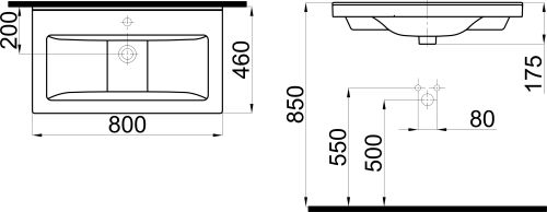 Мебельная раковина STWORKI 80 K0201-0805 в Лермонтове